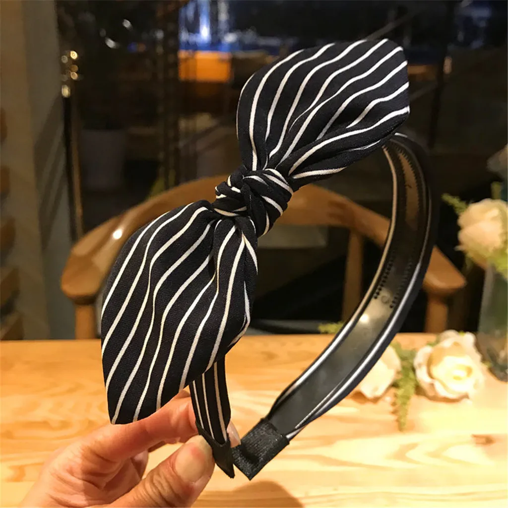 Женские полосатые аксессуары для волос Женская крестообразная головная повязка
