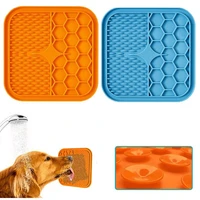 pet silicone dispenser slow food pads household pure color dogs licking mat pet bathing distraction pads silicone dispenser