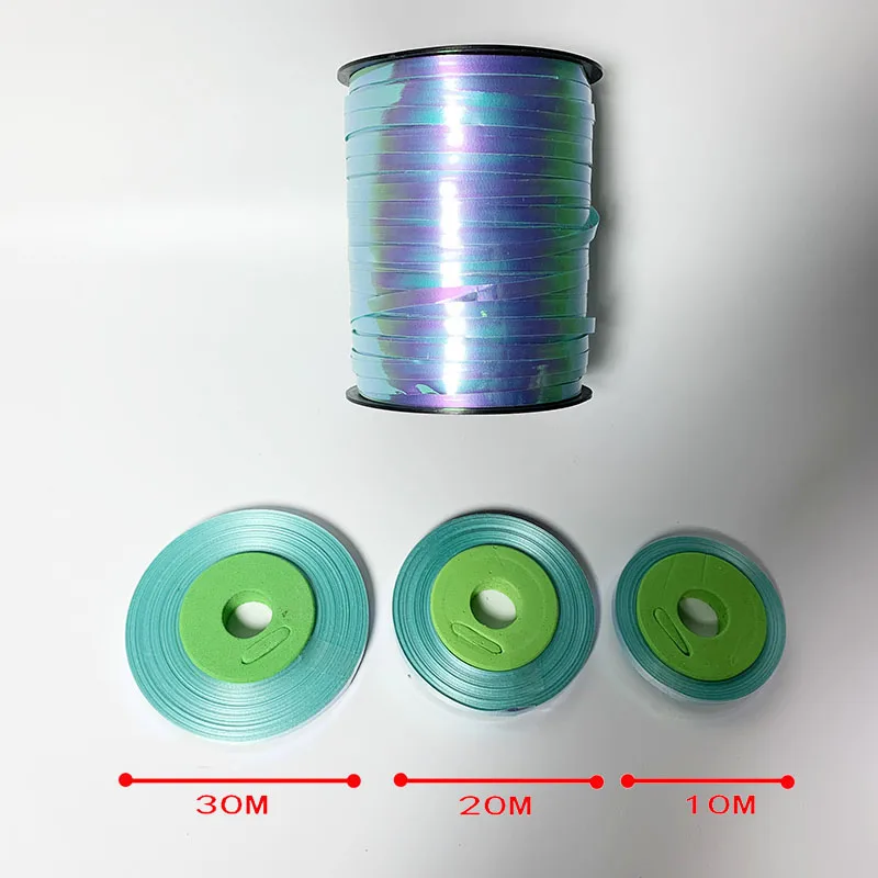 N Ynaayu 10 м 30 м красочные DIY ленты для воздушных шаров Подарочная сумка лента для торта аксессуары Принадлежности для дня рождения Свадебная вечеринка украшения - Цвет: N