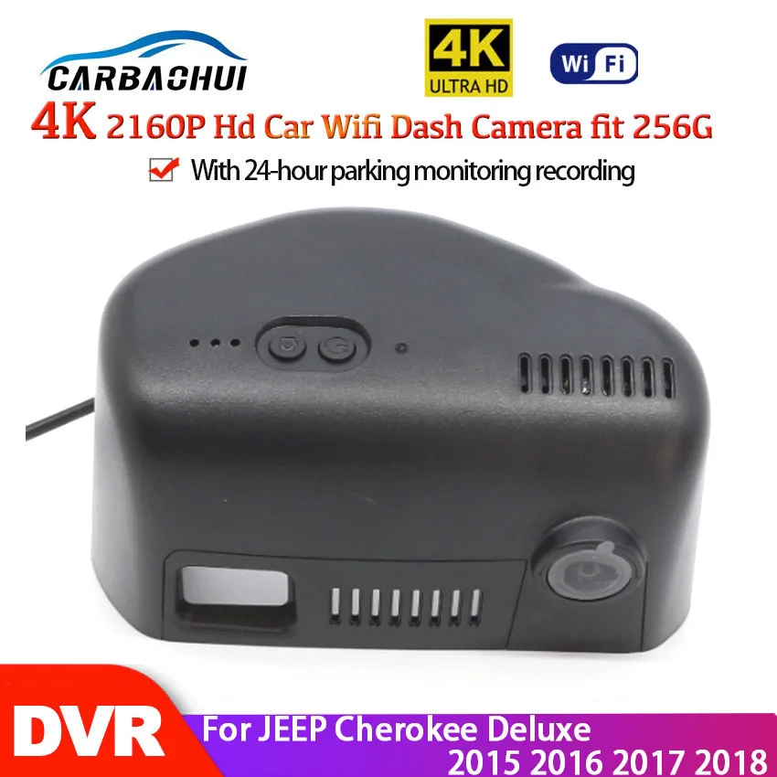 4K Car DVR Wifi Video Recorder Dash Cam Camera Control by Mobile Phone App Full HD For JEEP Cherokee Deluxe 2015 2016 2017 2018