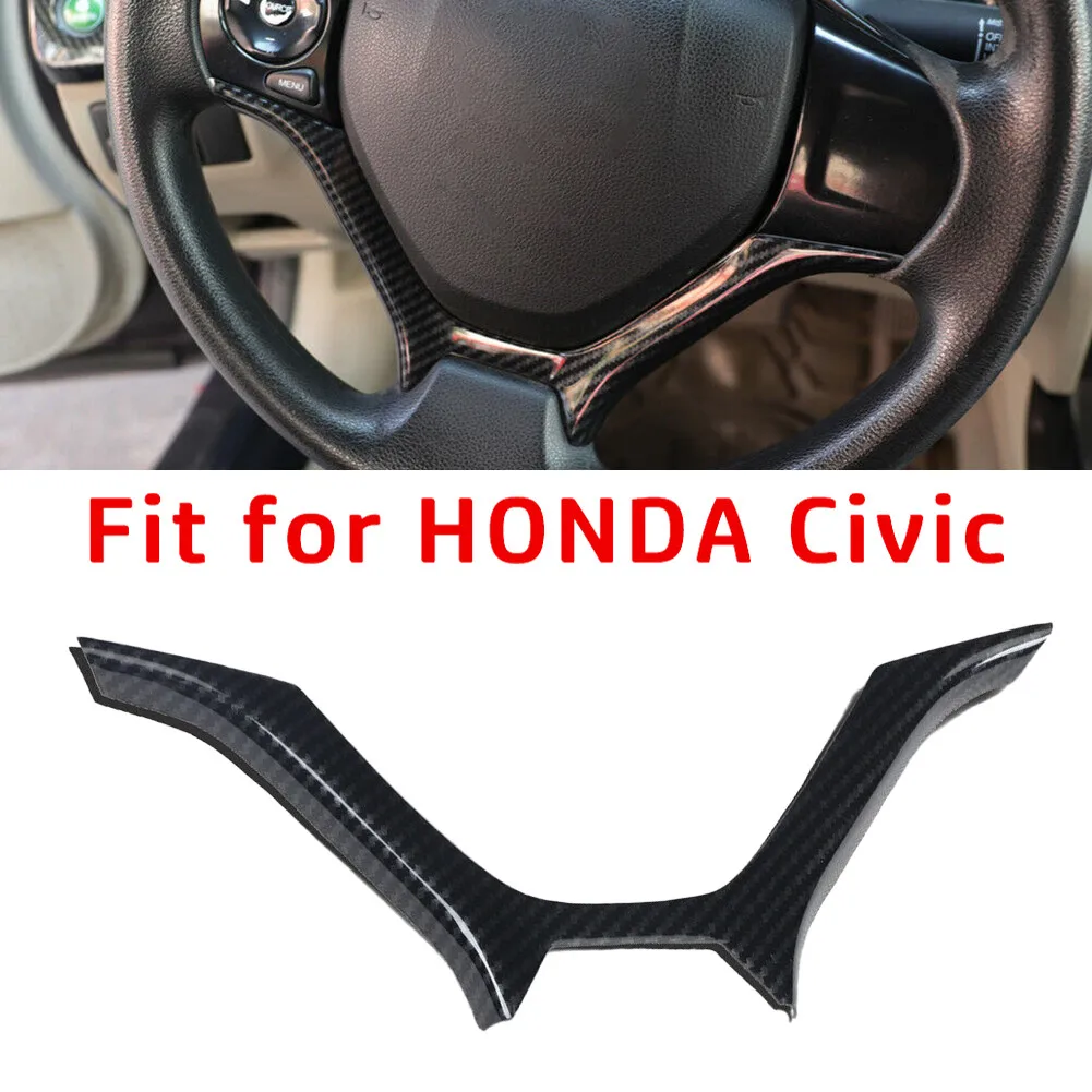 

ABS Steering Wheel Panel Cover Auto Car Carbon Fiber Decoration Sticker
