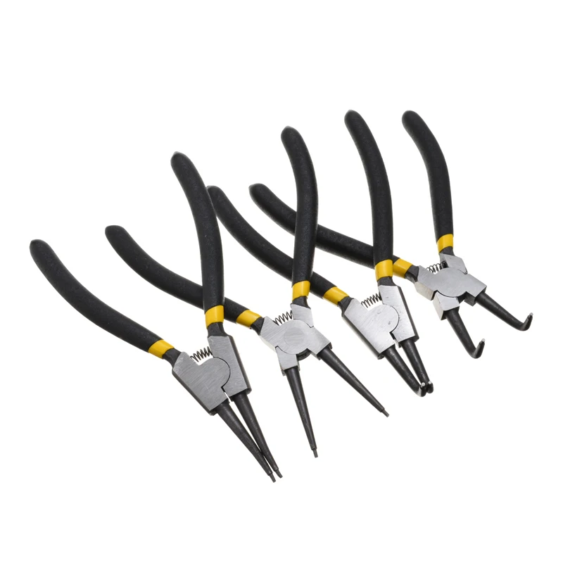 7'' Hole Fixed Bearing Snap Ring Pliers Straight/Bent External/Internal 90Degree Hand Tools Circlip | Инструменты