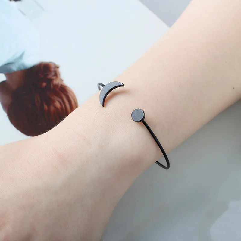Винтажные женские круглые браслеты в форме Луны для женщин и девушек модные