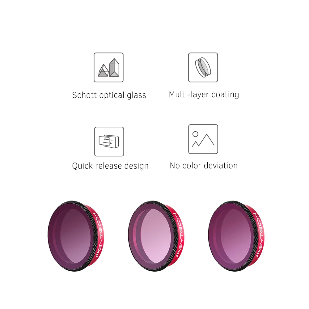Набор градиентных нейтральных фильтров для объектива 3 шт. защитные фильтры нано