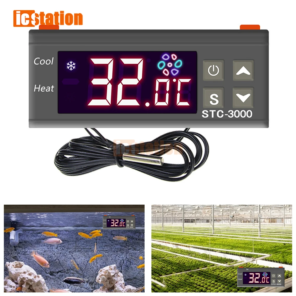 Цифровой температурный контроллер терморегулятор Температурный датчик реле