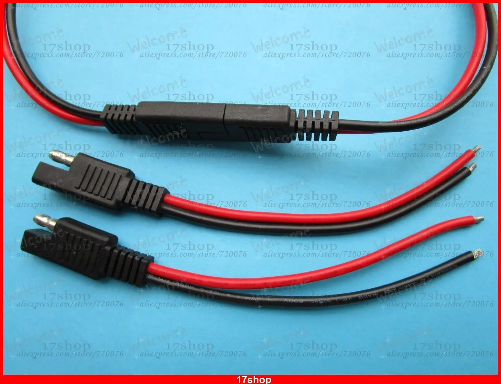 4 шт. разъем SAE Автомобильный Кабель питания постоянного тока 14AWG 300 мм |