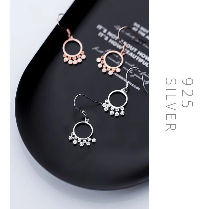 Colusiwei стерлингового серебра 925 длинные висячие серьги для женщин ослепительно