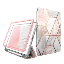 For iPad 9.7 Case (2018/2017) i-Blason Cosmo Trifold Stand Case with Auto Sleep/Wake & Pencil Holder, Built-in Screen Protector
