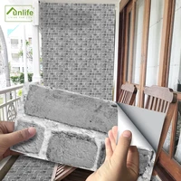 funlife%c2%ae 20x10cm black and white brick wall sticker decorative removable diy tile stickers for bathroom kitchen backsplash wall