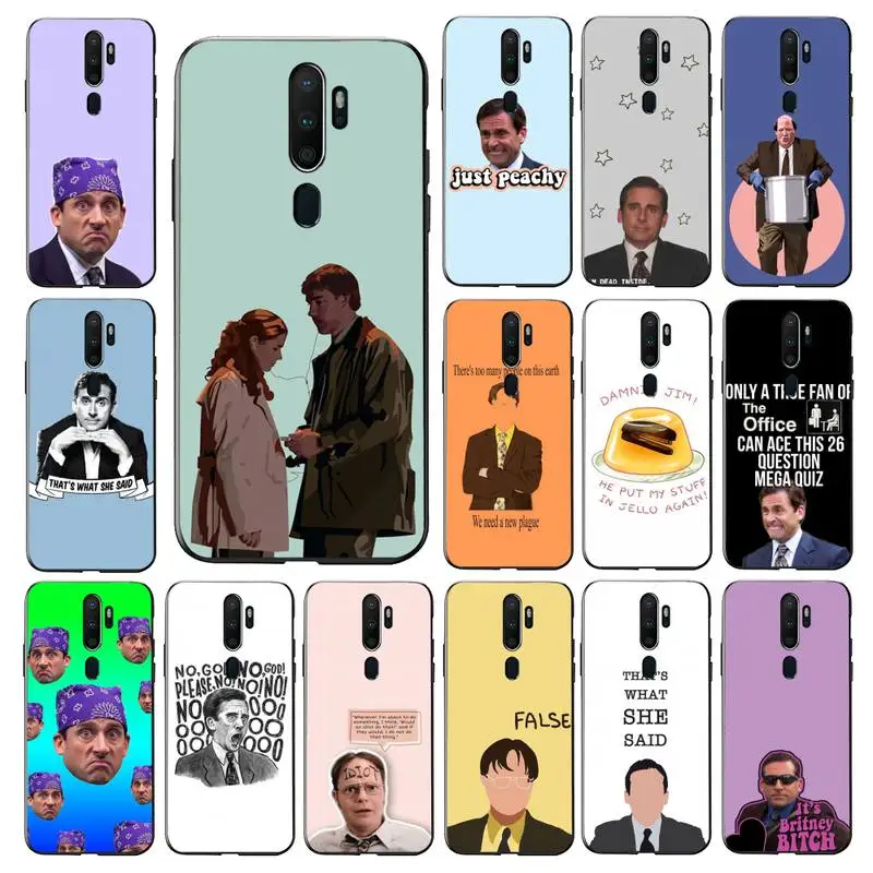 

LVTLV The office tv show What She Said Phone Case for Vivo Y91C Y11 17 19 17 67 81 Oppo A9 2020 Realme c3