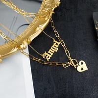 personalized customization custom name layered necklace multi layer customized name necklace aegel necklace girl jewelry gift