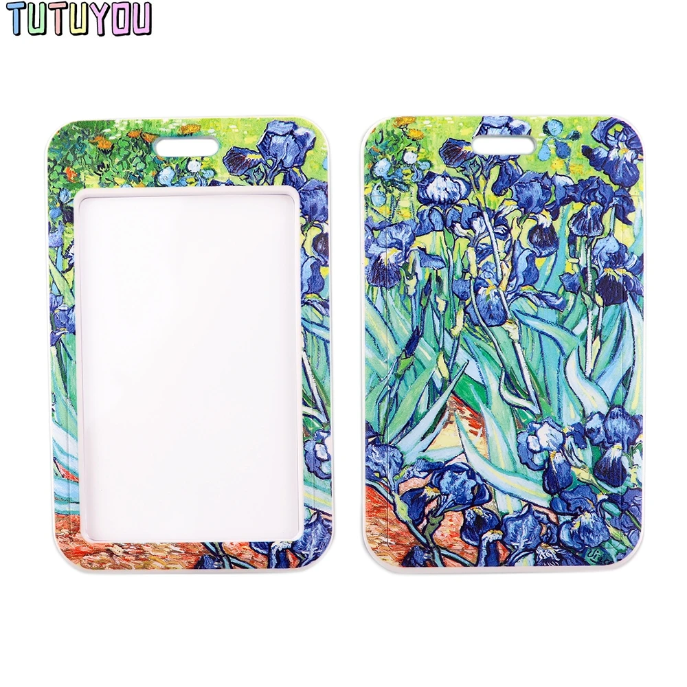 

1pcs PC2967 Plants Flowers Lanyard Card Holder Student Artist Hanging Neck Mobile Phone Lanyard Badge Subway Access Card Holder