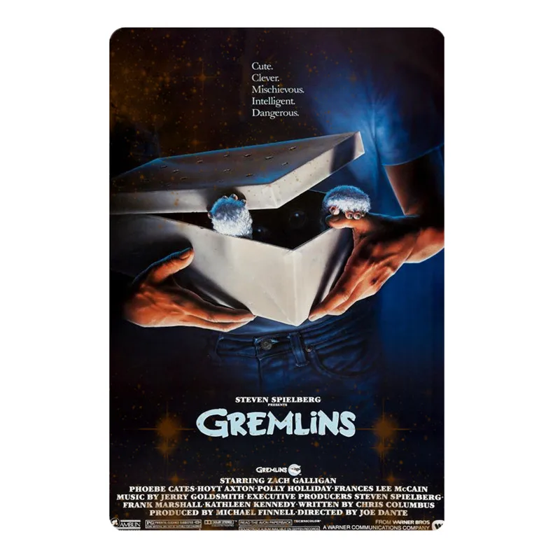 Шоколад Металлические барные Знаки Декор Gremlins винтажные металлические знаки бляшки и знаки домашний декор тарелки Ретро Размер: 20*30 см - Цвет: Шоколад
