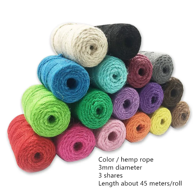 17 цветов s 3 мм цвет Φ три нити тонкой веревки ручной работы Diy Материал обмотки 45
