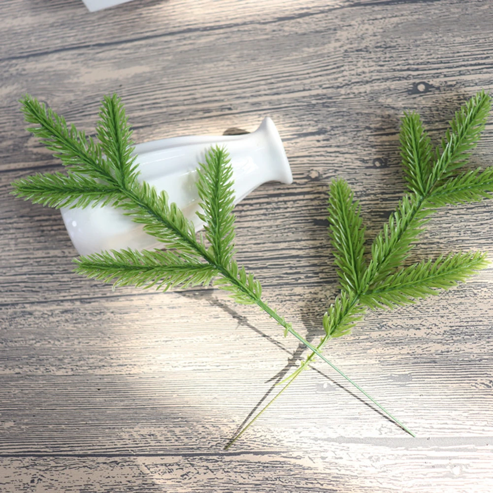 Искусственная Зеленая сосна игла для свадьбы Рождественский фотоподарок