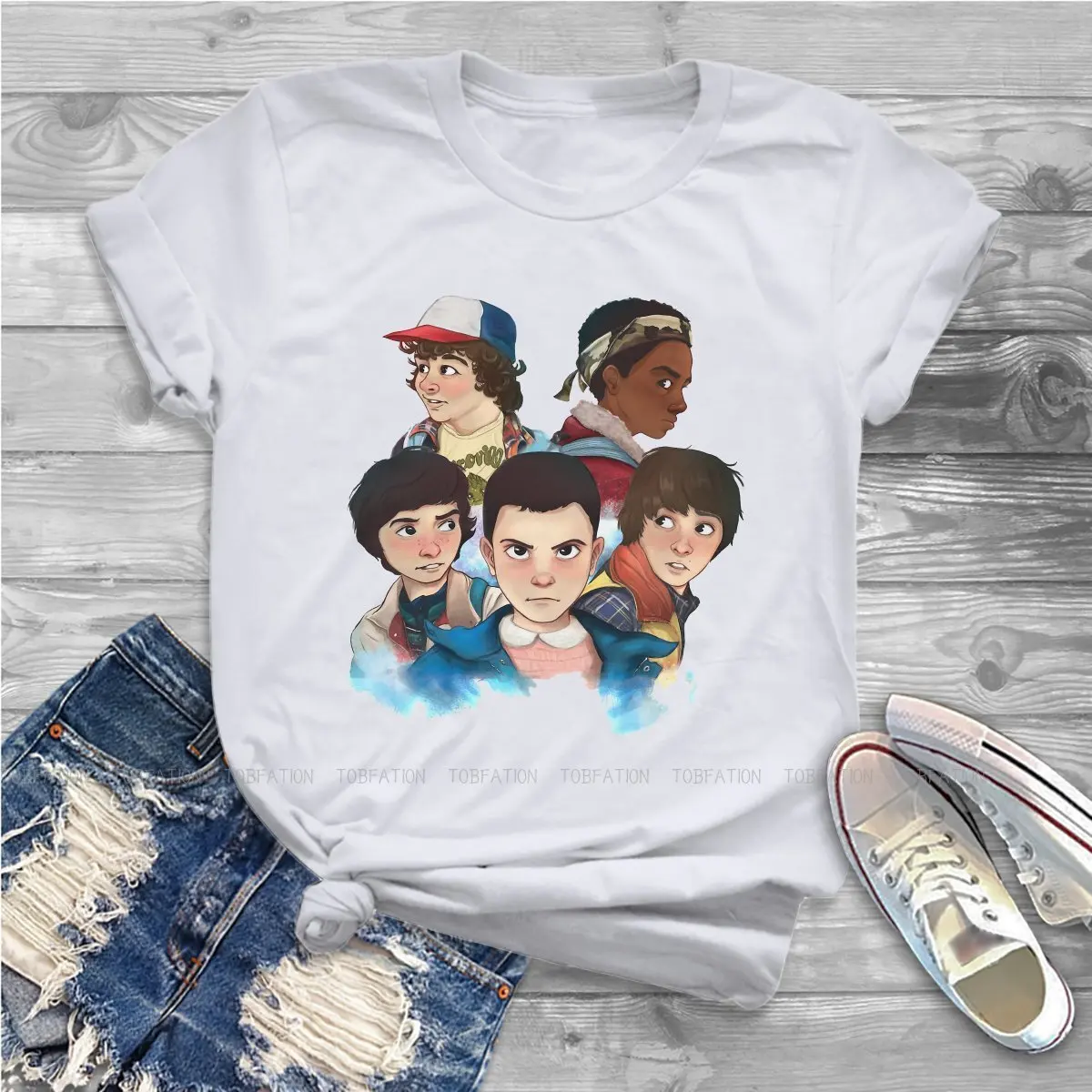 

Женская Винтажная Футболка The Gang, большие размеры