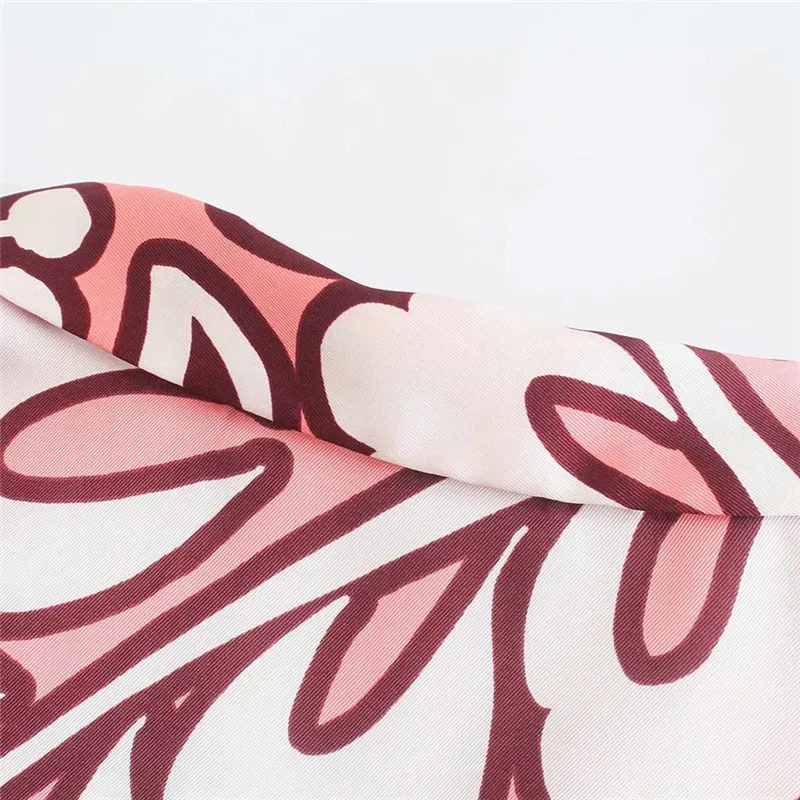 

NWOMN Za Women Floral Dress Woman Summer 2021 Pink Long Dress Lady V Neck Puff Sleeve Elegant Dresses Slit Midi Casual Dresses