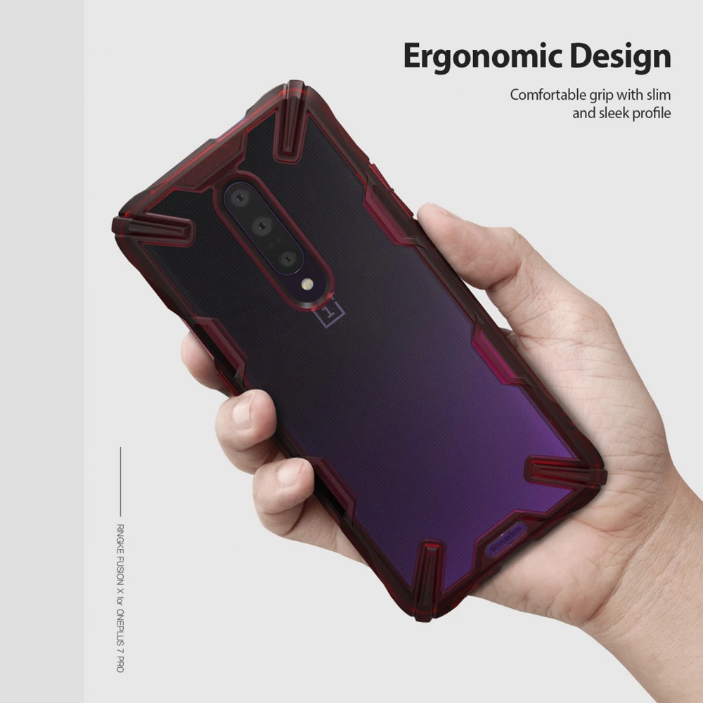 Двухслойный чехол Ringke Fusion для Oneplus 7 Pro прозрачная задняя крышка из поликарбоната