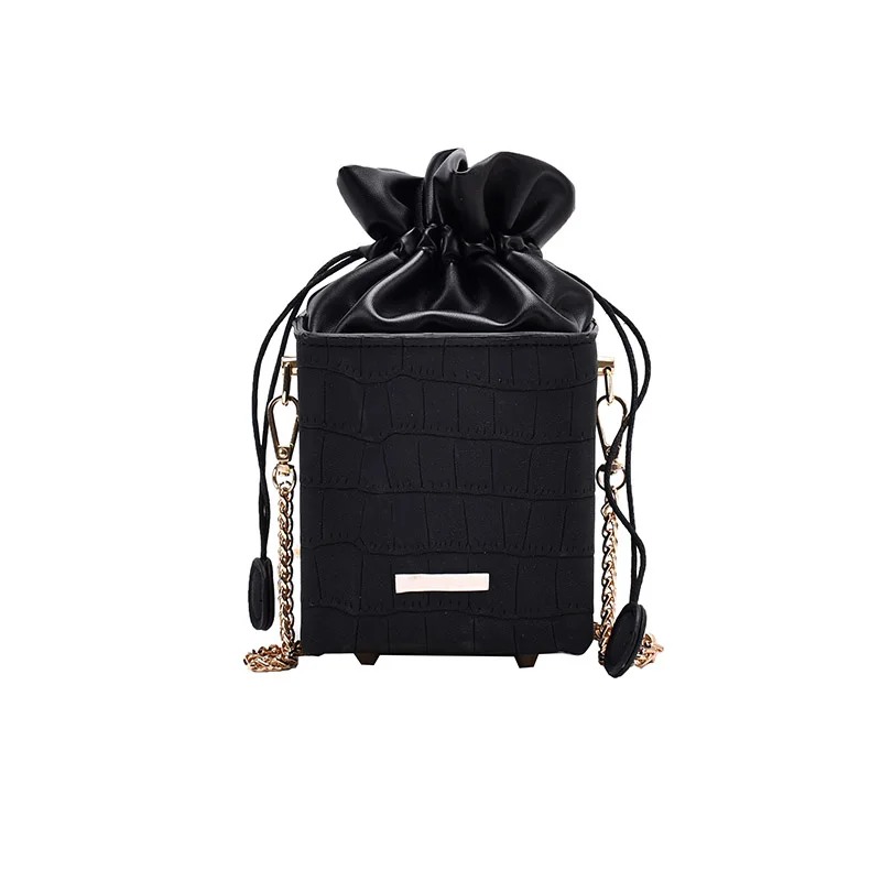 

Bag Alligator Crossbody Pattern Mini 2021 New Quality Matte PU Leather Women's Designer Handbag Chain Shoulder Bucket Bag