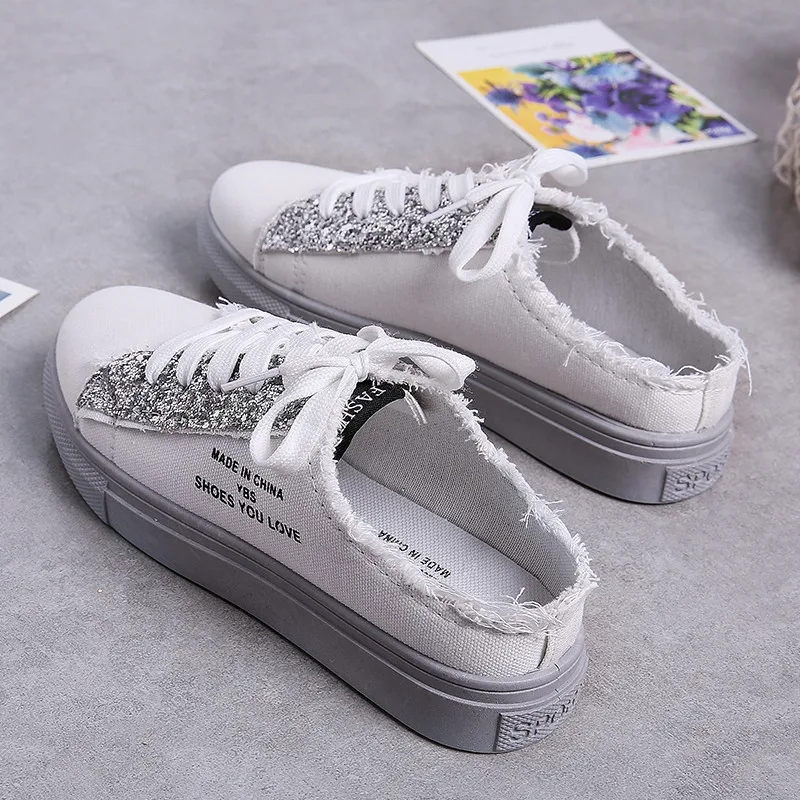 YeddaMavis Розовая женская обувь Женская полотняная с подошвой из вулканизированной