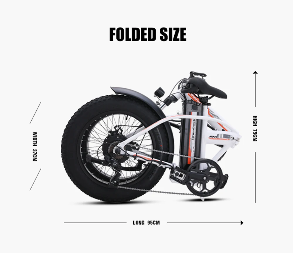Электрический велосипед 20 дюймов Электрический Снежный велосипед e-bike 500 Вт высокоскоростной мотор e велосипед складной портативный Электрический велосипед