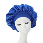 Женская атласная однотонная шапка для ночного сна, унисекс