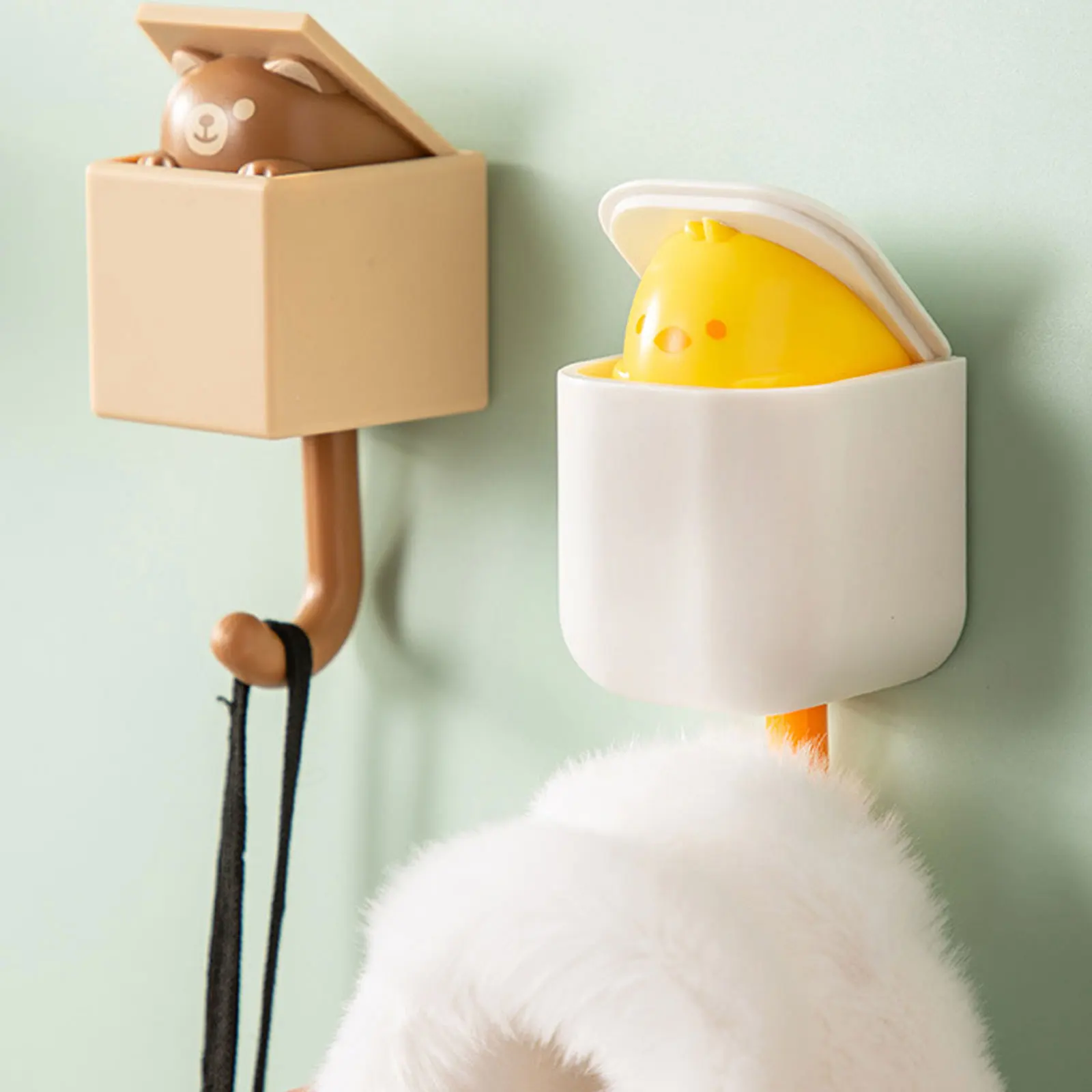 1 шт. креативный настенный крючок в виде кошки Симпатичные бесшовные вешалки