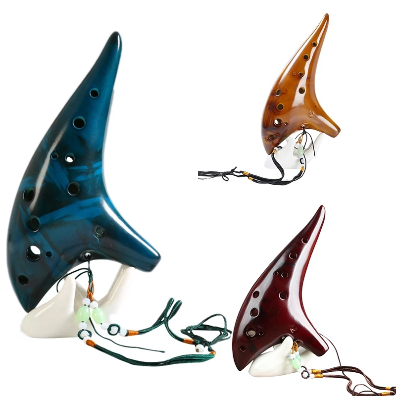 12 двенадцати отверстий для сжигания риса окарина альт с тюнинг начинающих