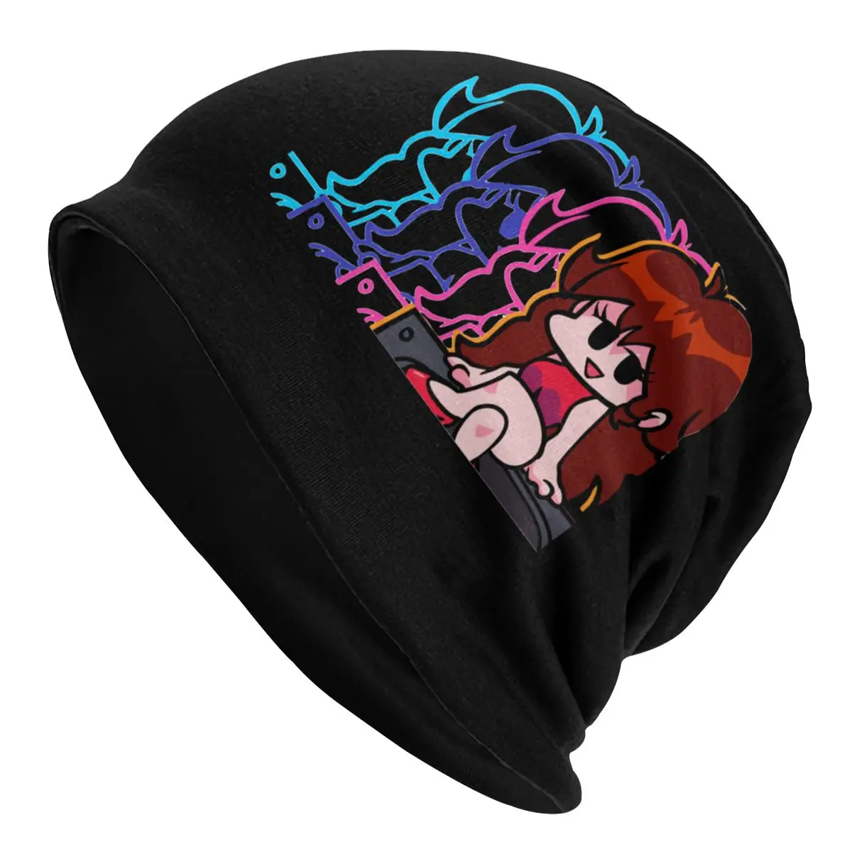 

Friday Night Funkin Music Skullies Beanies Hats Streetwear Anime Autumn Winter Men Women Caps Adult Warm Bonnet Knitted Hat