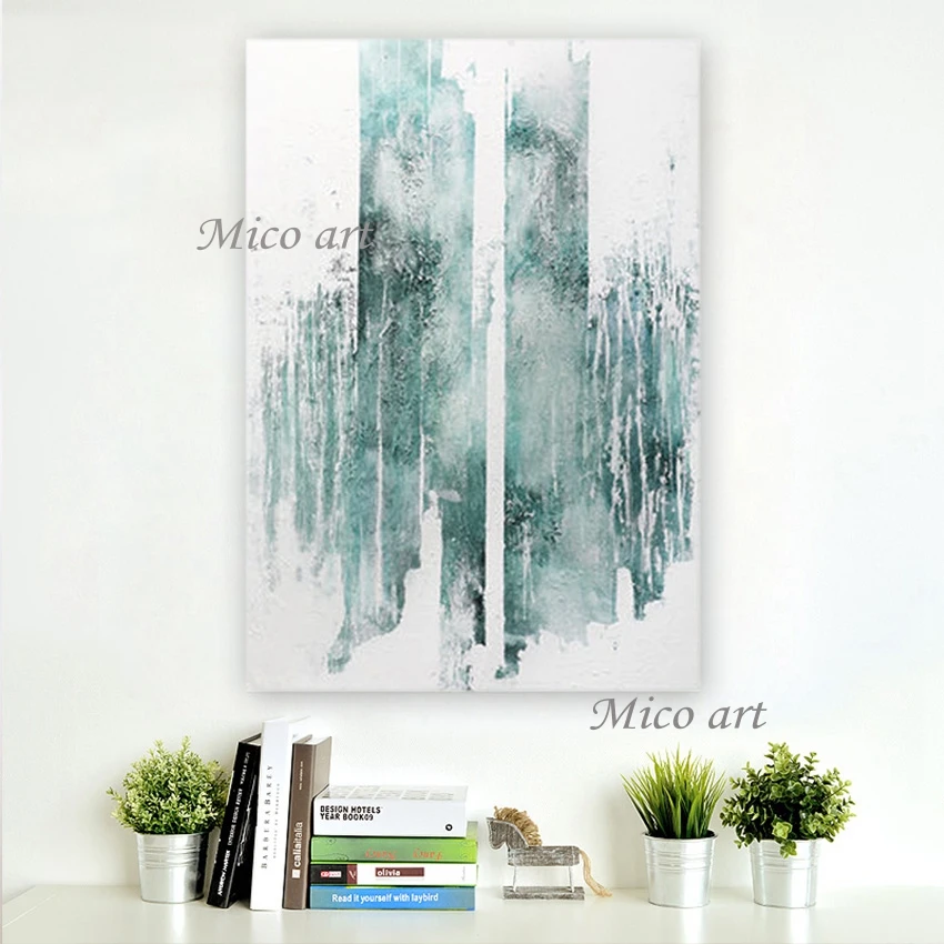 

Новое поступление абстрактный простой дизайн современный декор для гостиной картина маслом холст настенная живопись без рамки бесплатная ...