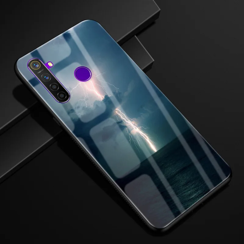 14 Для OPPO Realme 5 pro Чехол 6,3 ''стекло Жесткий чехол для OPPO Realme5 чехол для телефона силиконовый бампер Fundas Coque Realme 5pro - Цвет: 14
