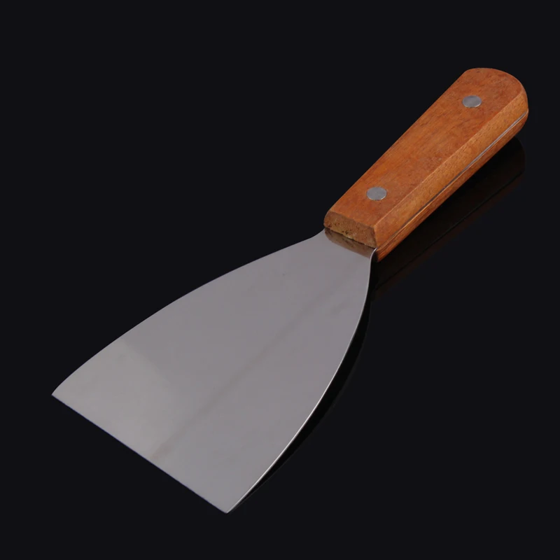 Нержавеющая сталь блин шпатель с деревянной ручкой гриль Тернер резаки