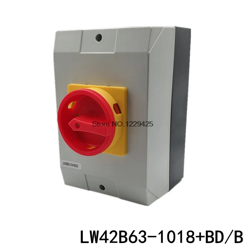 

LW42B63-1018 камера с изоляцией нагрузки включения-выключения питания 4P Пылезащитный Водонепроницаемый IP65 универсальный переключатель LW42B