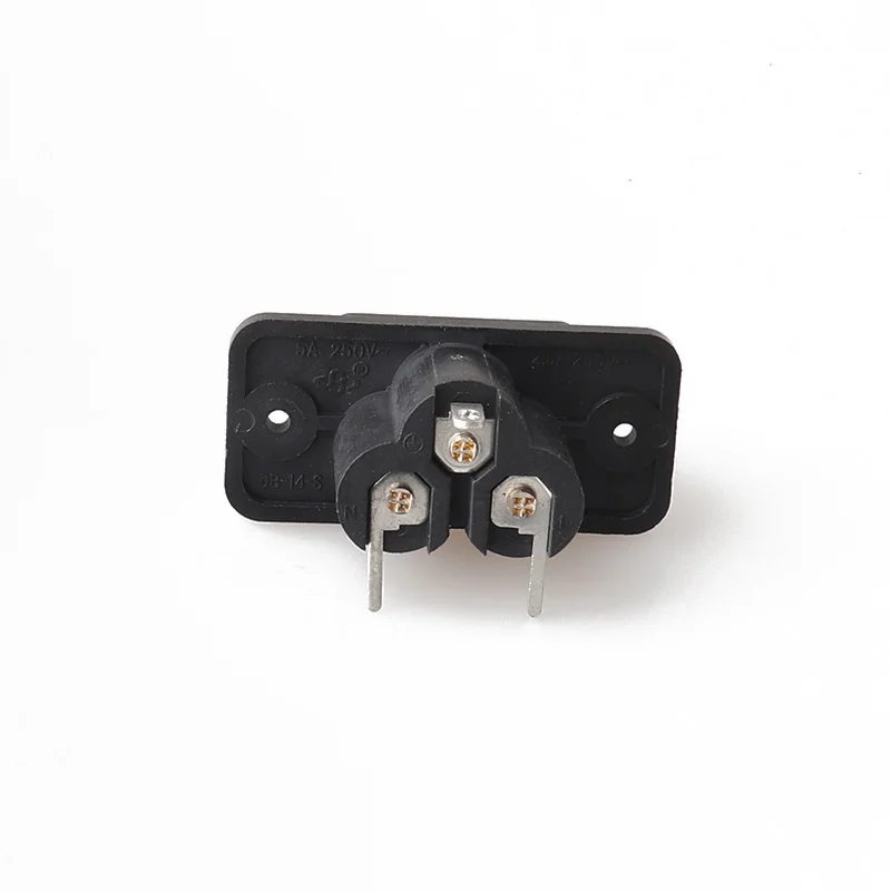 LZ-6-3S1S1 IEC C6 Тип AC Разъем питания Микки Маус розетка Слива три ядра карты с ушным винтом фиксированной
