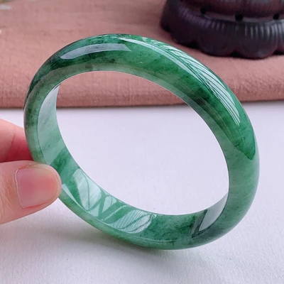 

zheru jewelry natural Burmese jadeite 54mm-64mm bracelet elegant princess jewelry to send girlfriend gifts to mother