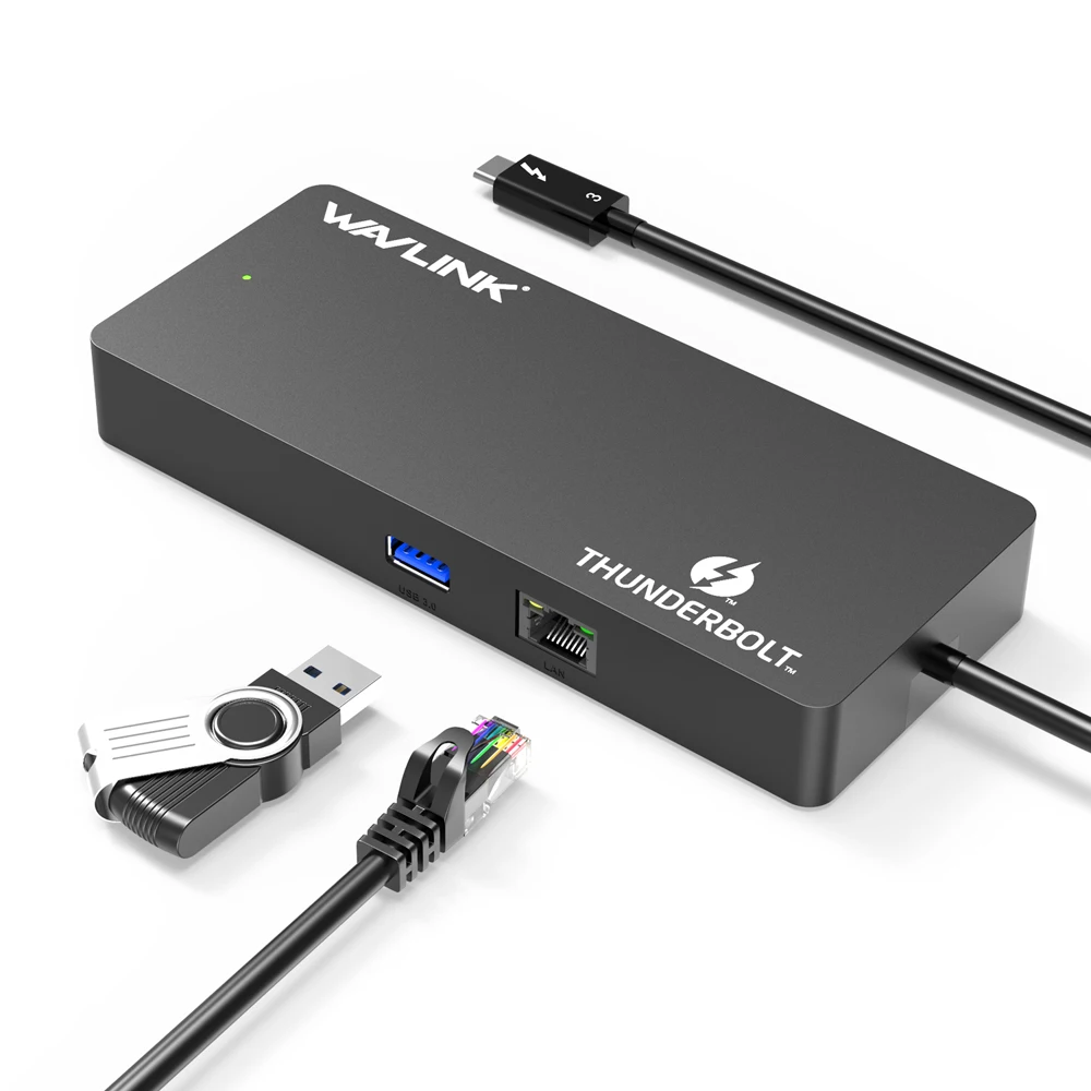 Wavlink Thunderbolt 3 USB C док-станция двойной 4K @ 60Hz дисплей 5K с Адаптер DP к HDMI Gigabit RJ45 0 Intel