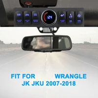 6 gang switch pod panel fit for jeep wrangler jk 2007 2018 with wiring harness kit