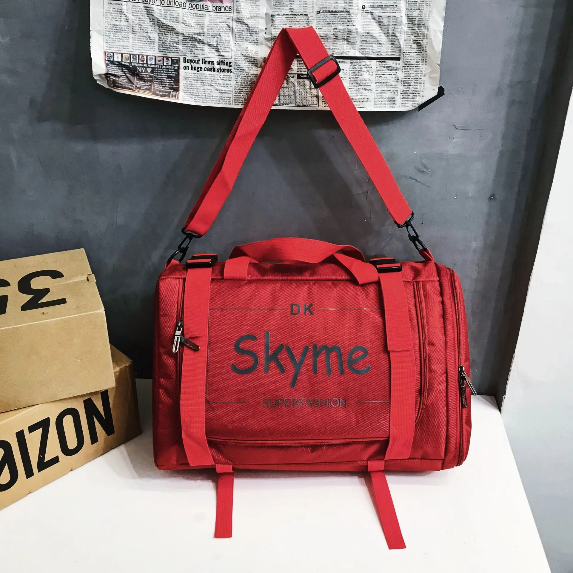 New waterproof mountaineering bag personality fashion trend shoulder male multi-function large-capacity outdoor sports | Спорт и