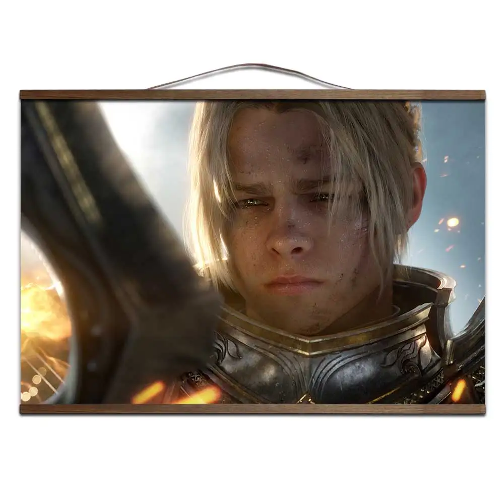 17 World of Warcrafts Битва за Azeroth плакат Sylvanas Anduin Jaina плакат с твердой древесины подвесной прокрутки украшения живопись - Цвет: 17