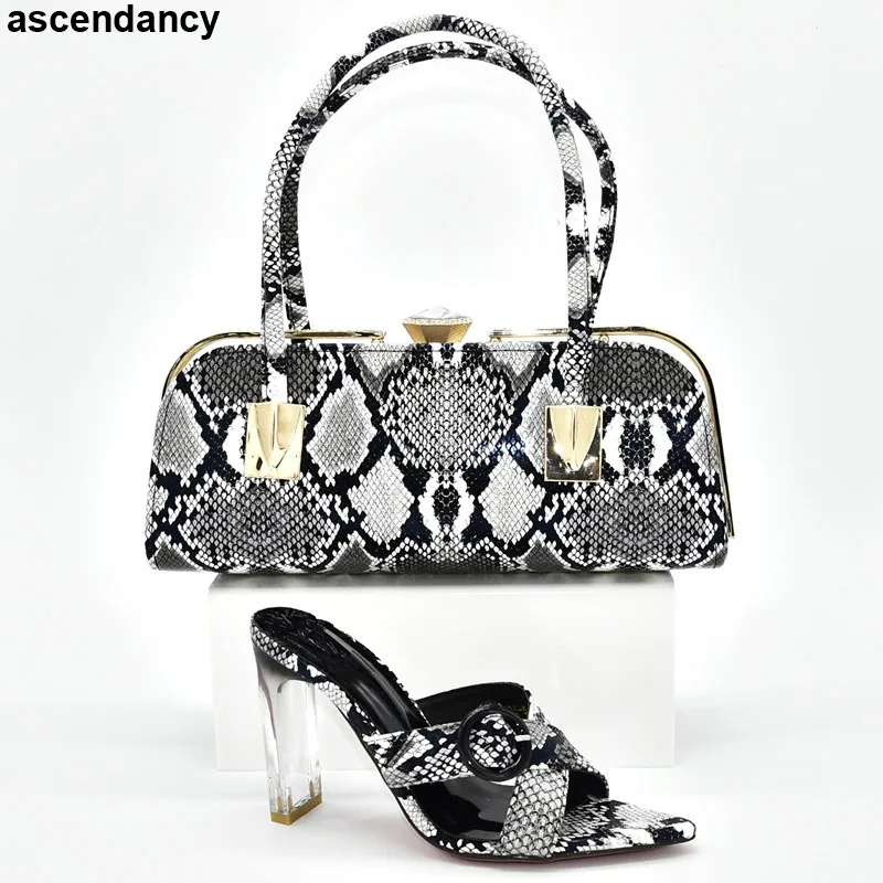 Итальянские вечерние туфли-лодочки и сумочка в африканском стиле распродажа