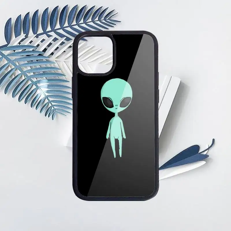 

Aesthetics Cute Cartoon Alien Phone Case for iPhone 11 12 pro XS MAX 8 7 6 6S Plus X 5S SE 2020 XR Hard PC