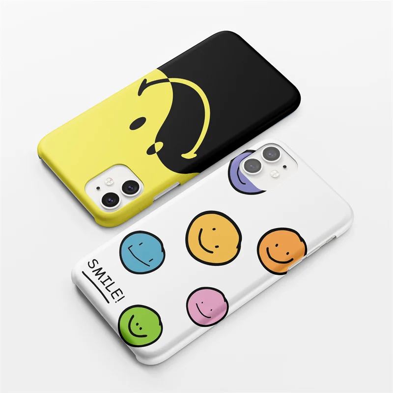 

Smiley Phone Case For IPhone 12 Mini 11 Pro XS Max X XR 7 8 Plus SE 2020 Soft Cover Case For IPhone 12Pro Cute Smiley