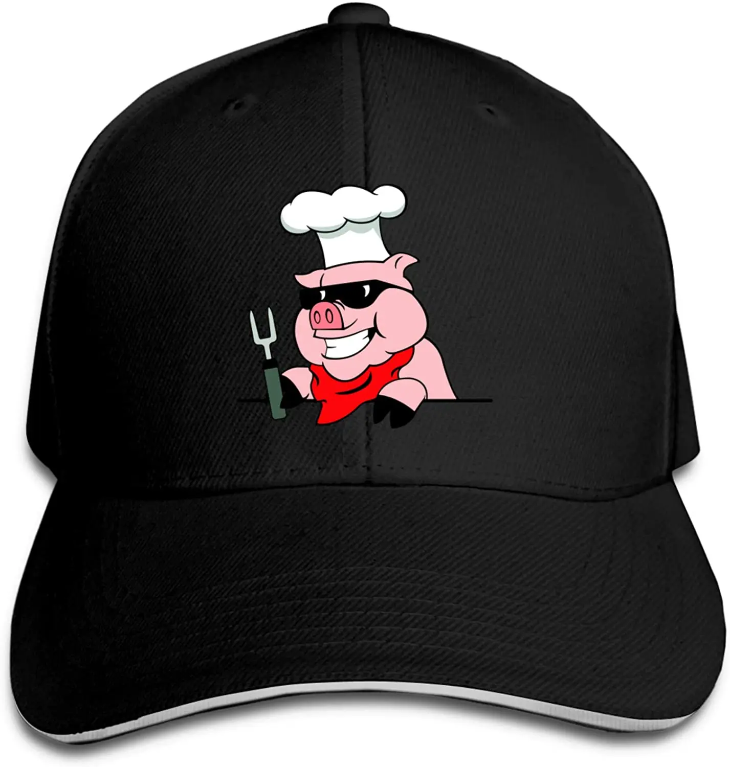 

Шапка-сэндвич для барбекю, свинья, клиппи, бейсболка с принтом, головной убор, унисекс, черная уличная Кепка