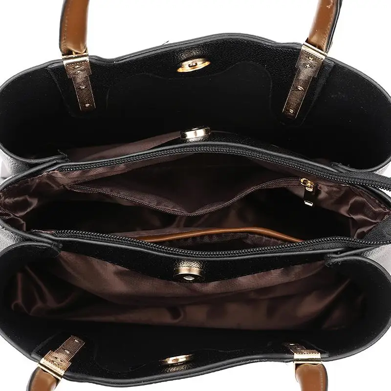 

Female Quality PU Leather Pure Color Shoulder Bags Luxury Small Bucket Top-handle Bags for Women Casual Travel Messenger Bag Sac