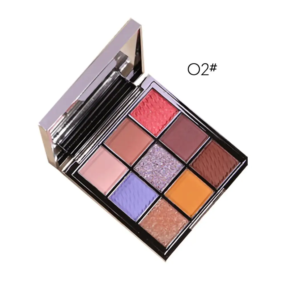 9 цветов теней для век коробка мерцающие матовые макияж блеск водонепроницаемый