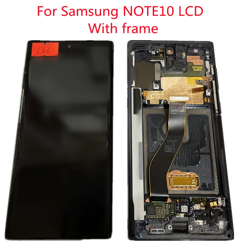 

With lines or dots For Samsung NOTE10 N970 N970A N970U N970F lcd touch display screen assembly With frame Original Super AMOLED