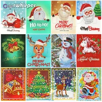 diamond painting card christmas card happy birthday card blessing greeting card 5d round drill santa claus merry christmas z238