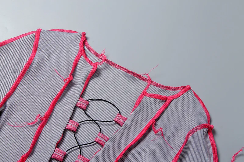 Лидер продаж пикантный Топ BIIKPIIK в стиле пэчворк с завязками спереди женские