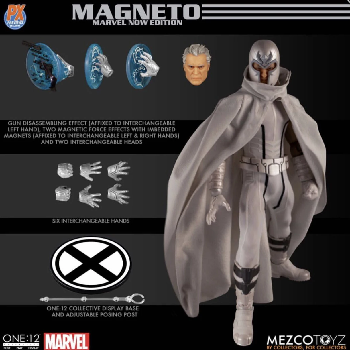 Mezco19817 X Для мужчин Магнето белый PX ограниченное 7 дюймовый подвижные