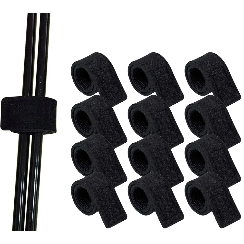 

12PCS Fishing Rod Straps Belts Ties Stretchy Pole Non-Slip Fixed Wrap For Casting Spinning Rod With Fishing Tools Accessories